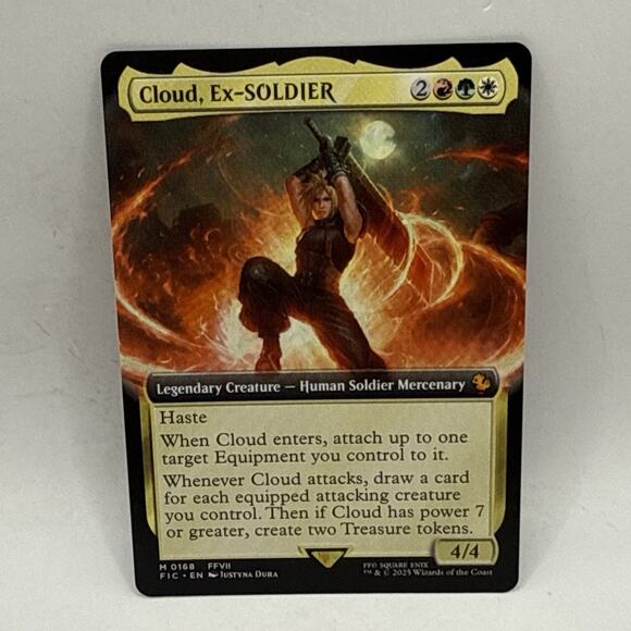 Cloud, Ex-SOLDIER Extended Art FIC Final Fantasy Commander MTG - Picture 1 of 2